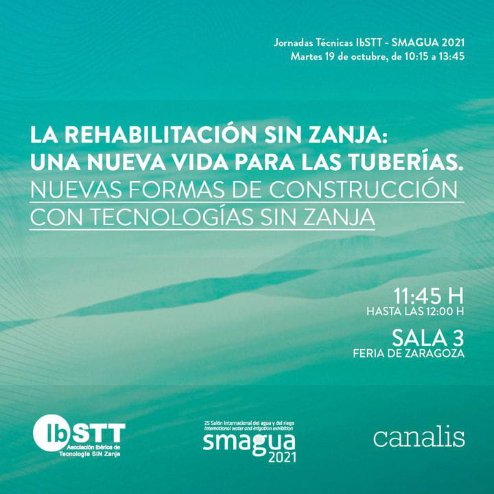 GRUPO CANALIS participará en una nueva serie de webinars sobre Tecnologías Sin Zanja en SMAGUA 2021 (Zaragoza)
