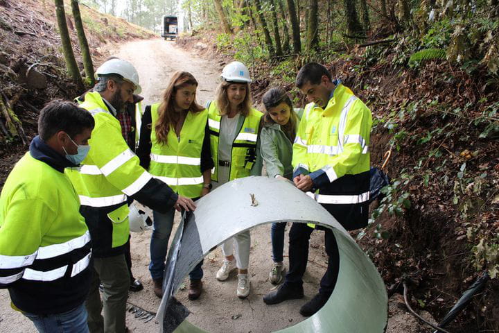 GRUPO CANALIS rehabilita el drenaje transversal (ODT) en la carretera OU-540 en Lobios (Ourense)